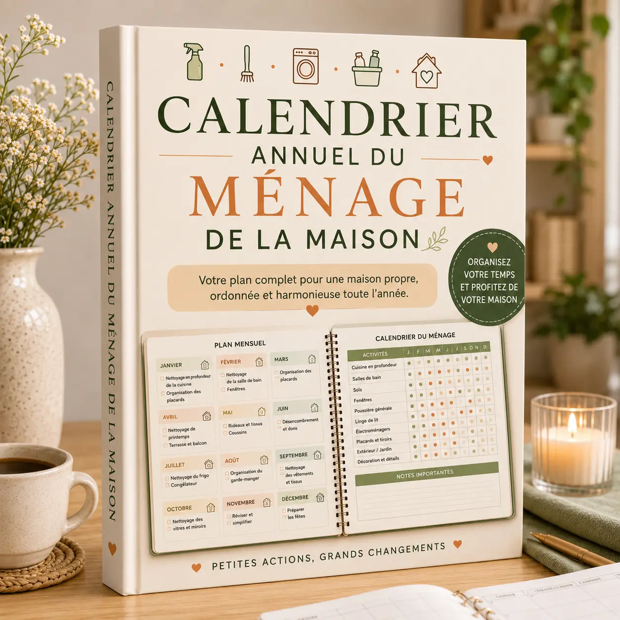 Calendrier annuel de ménage pour ta maison